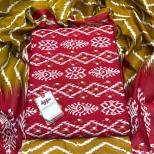 ফাইন কটন থ্রিপিস-৪ – লাল খয়েরি